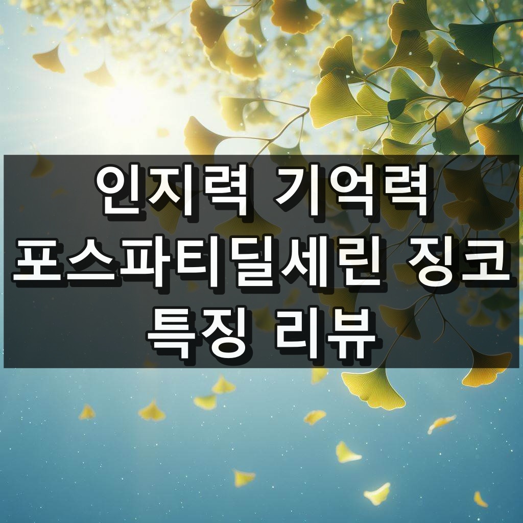 인지력 기억력 포스파티딜세린 징코 대표 이미지