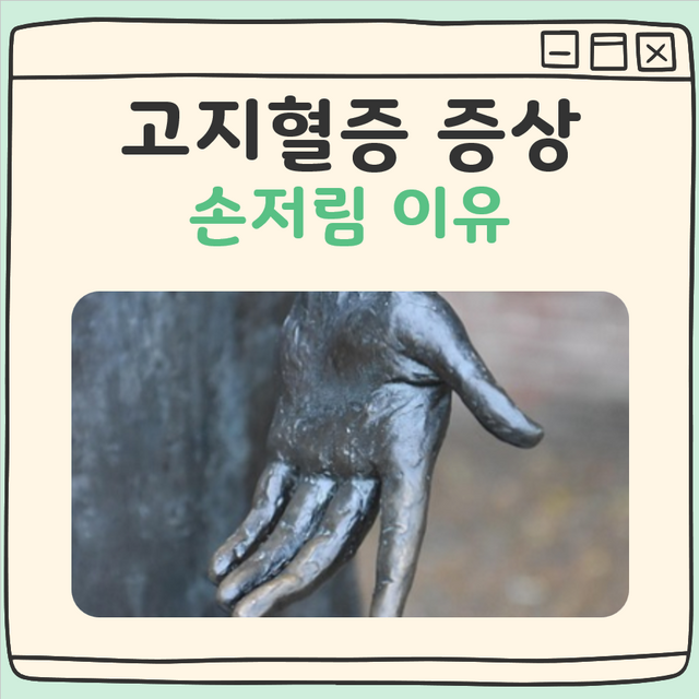 고지혈증 증상 손저림 대표 이미지