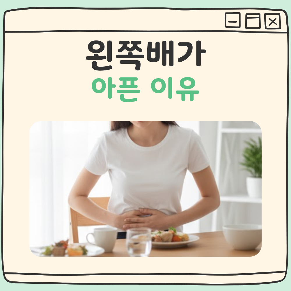왼쪽배가 아픈이유 대표 이미지